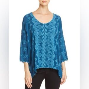 Johnny Was Analuisa Embroidered Top Size Large